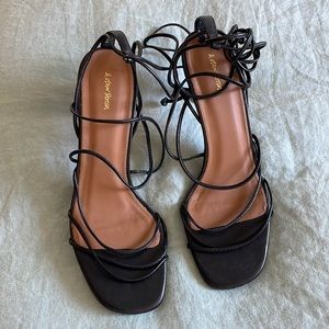 & other stories black strapy sandals